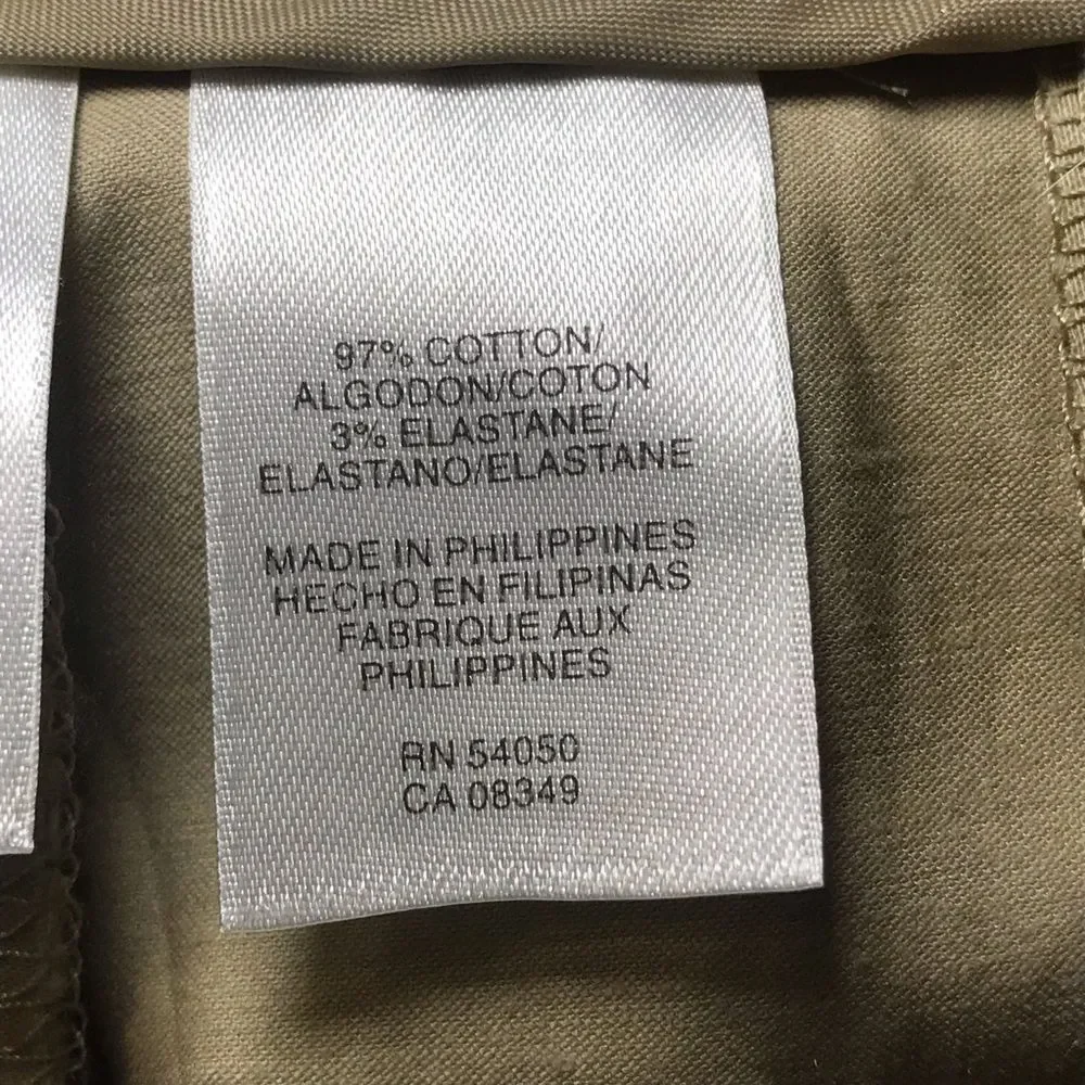 Jones New York Stretch Runway Slim Crop Pants Tan Size PETITE 4 NWT